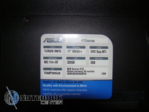   ASUS F7Z RM70